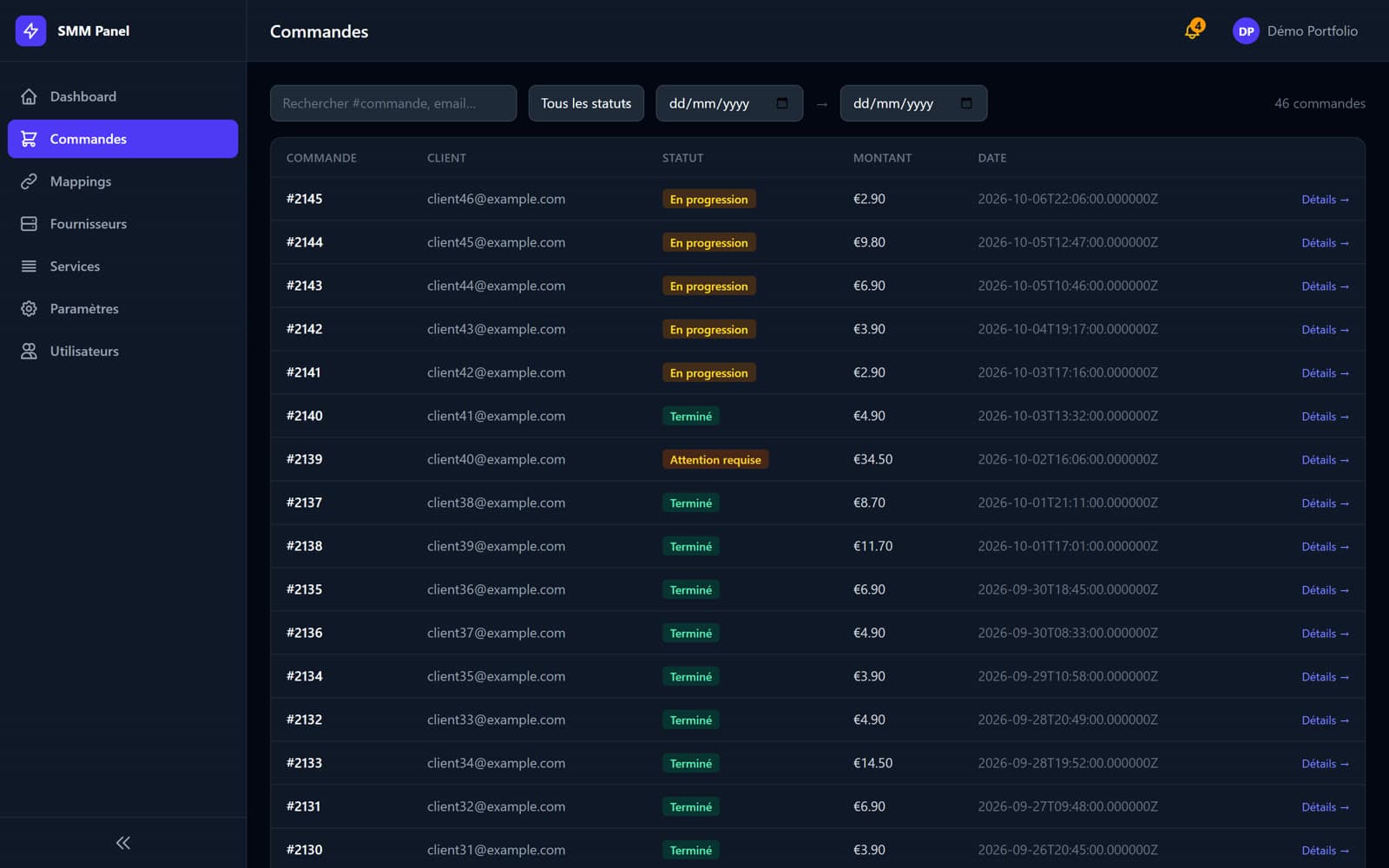 Shopify orders and their status